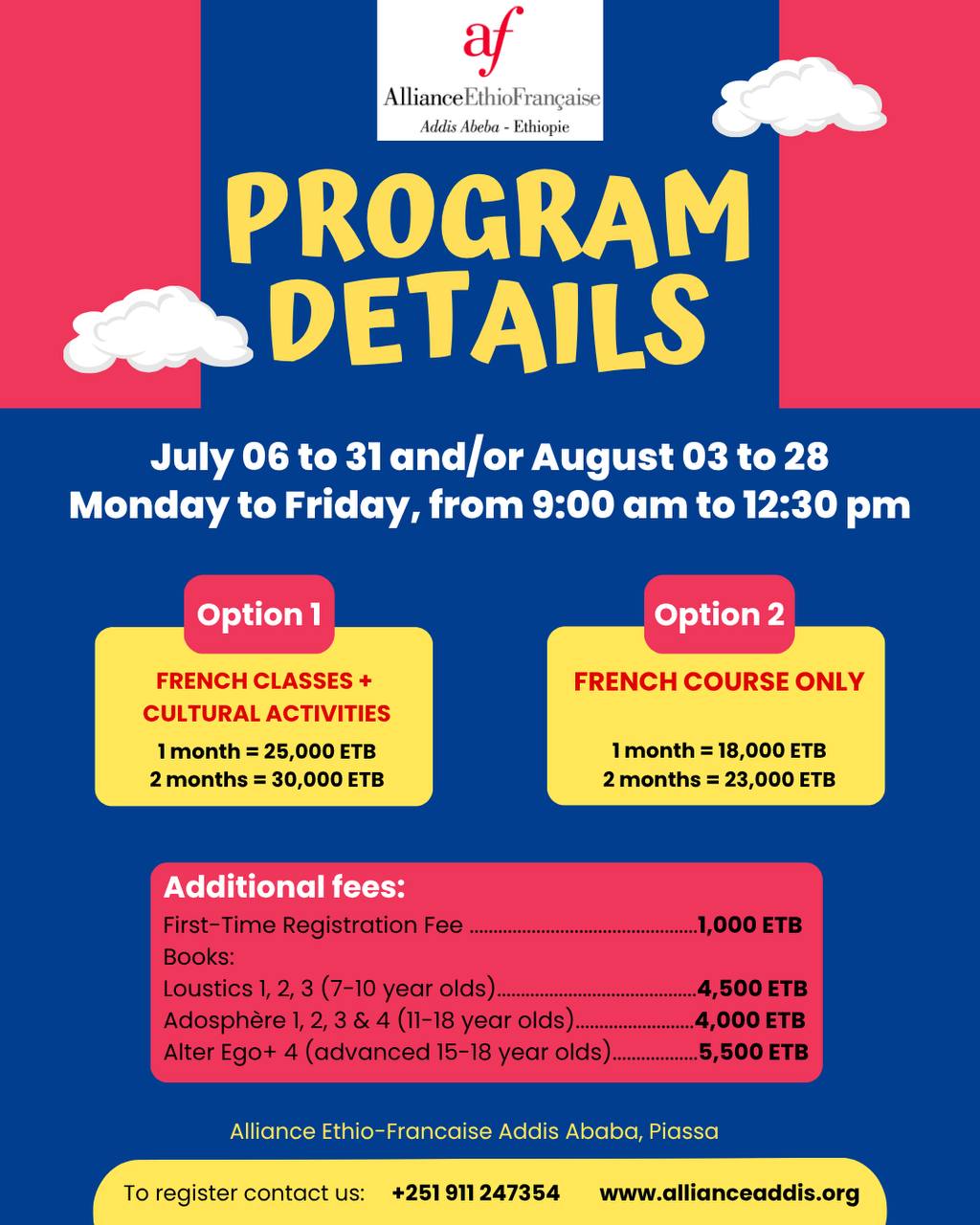 French Classes + Cultural Activities